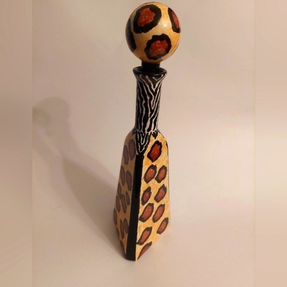 Vintage* 1998 Modernist Art Deco Decanter/Bud Vase by Derie